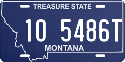 MT license plate 105486T