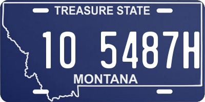 MT license plate 105487H