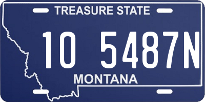 MT license plate 105487N