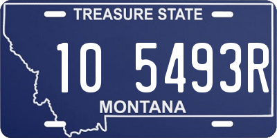 MT license plate 105493R