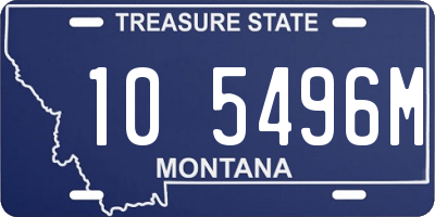MT license plate 105496M