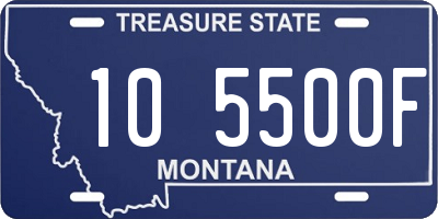 MT license plate 105500F