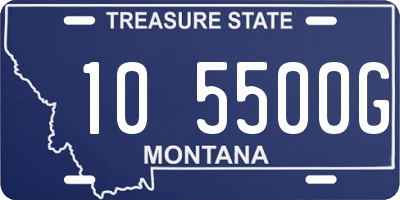 MT license plate 105500G