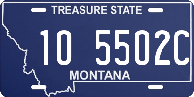 MT license plate 105502C