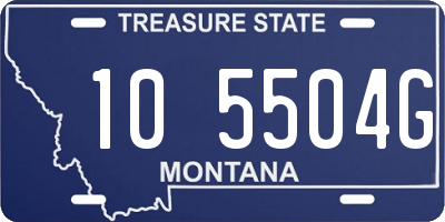 MT license plate 105504G