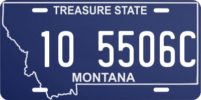 MT license plate 105506C