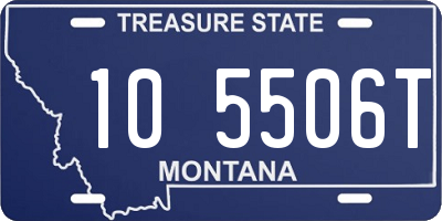 MT license plate 105506T