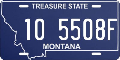 MT license plate 105508F