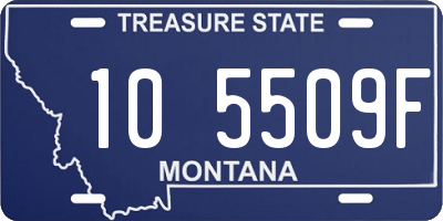 MT license plate 105509F