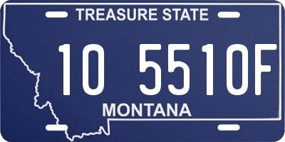 MT license plate 105510F