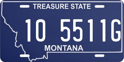 MT license plate 105511G