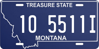 MT license plate 105511I