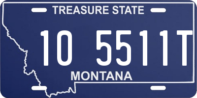 MT license plate 105511T