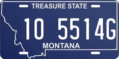 MT license plate 105514G