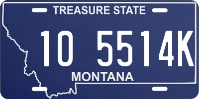 MT license plate 105514K