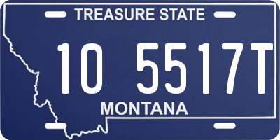 MT license plate 105517T