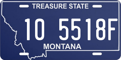 MT license plate 105518F