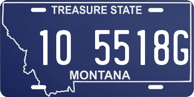 MT license plate 105518G