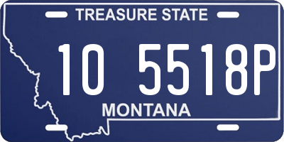 MT license plate 105518P