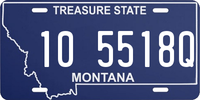 MT license plate 105518Q