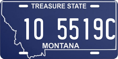 MT license plate 105519C