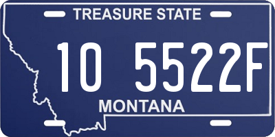 MT license plate 105522F