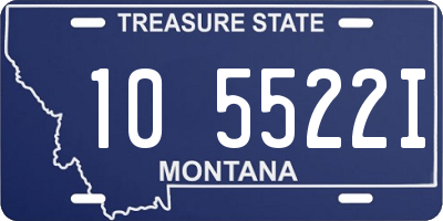 MT license plate 105522I