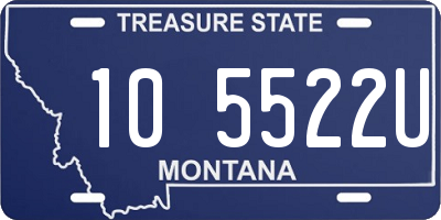 MT license plate 105522U