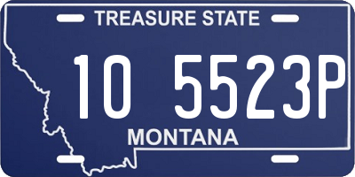 MT license plate 105523P