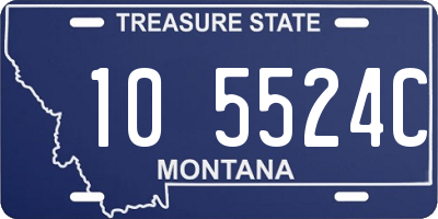 MT license plate 105524C