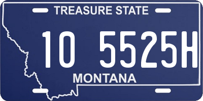 MT license plate 105525H