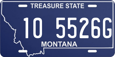 MT license plate 105526G