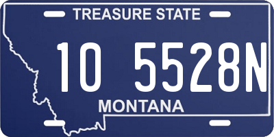 MT license plate 105528N