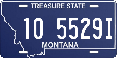 MT license plate 105529I