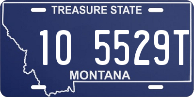 MT license plate 105529T