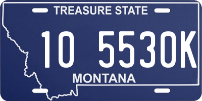 MT license plate 105530K