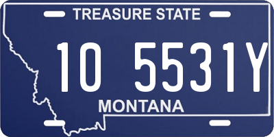 MT license plate 105531Y