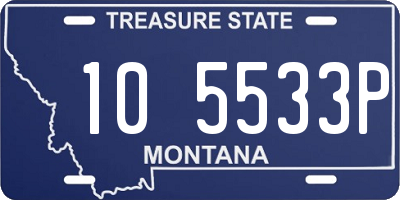 MT license plate 105533P