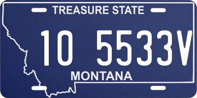 MT license plate 105533V