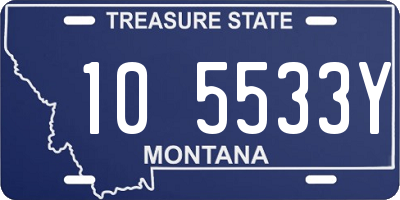 MT license plate 105533Y