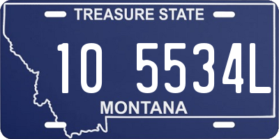 MT license plate 105534L