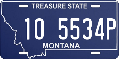 MT license plate 105534P