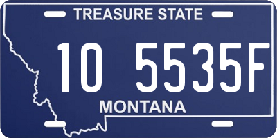 MT license plate 105535F