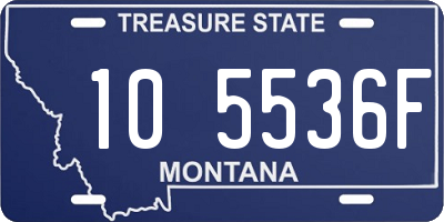 MT license plate 105536F