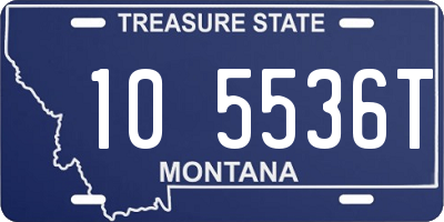 MT license plate 105536T