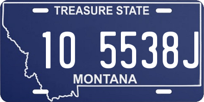 MT license plate 105538J