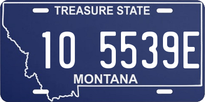 MT license plate 105539E