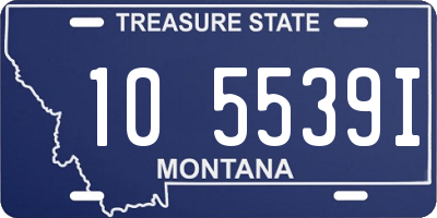 MT license plate 105539I