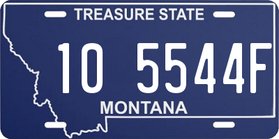 MT license plate 105544F