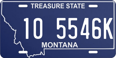 MT license plate 105546K